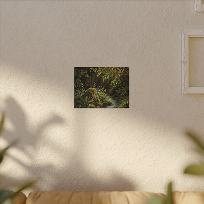 Golden Hour Silk Drape Canvas Art - Dark Japandi Datsuzoku