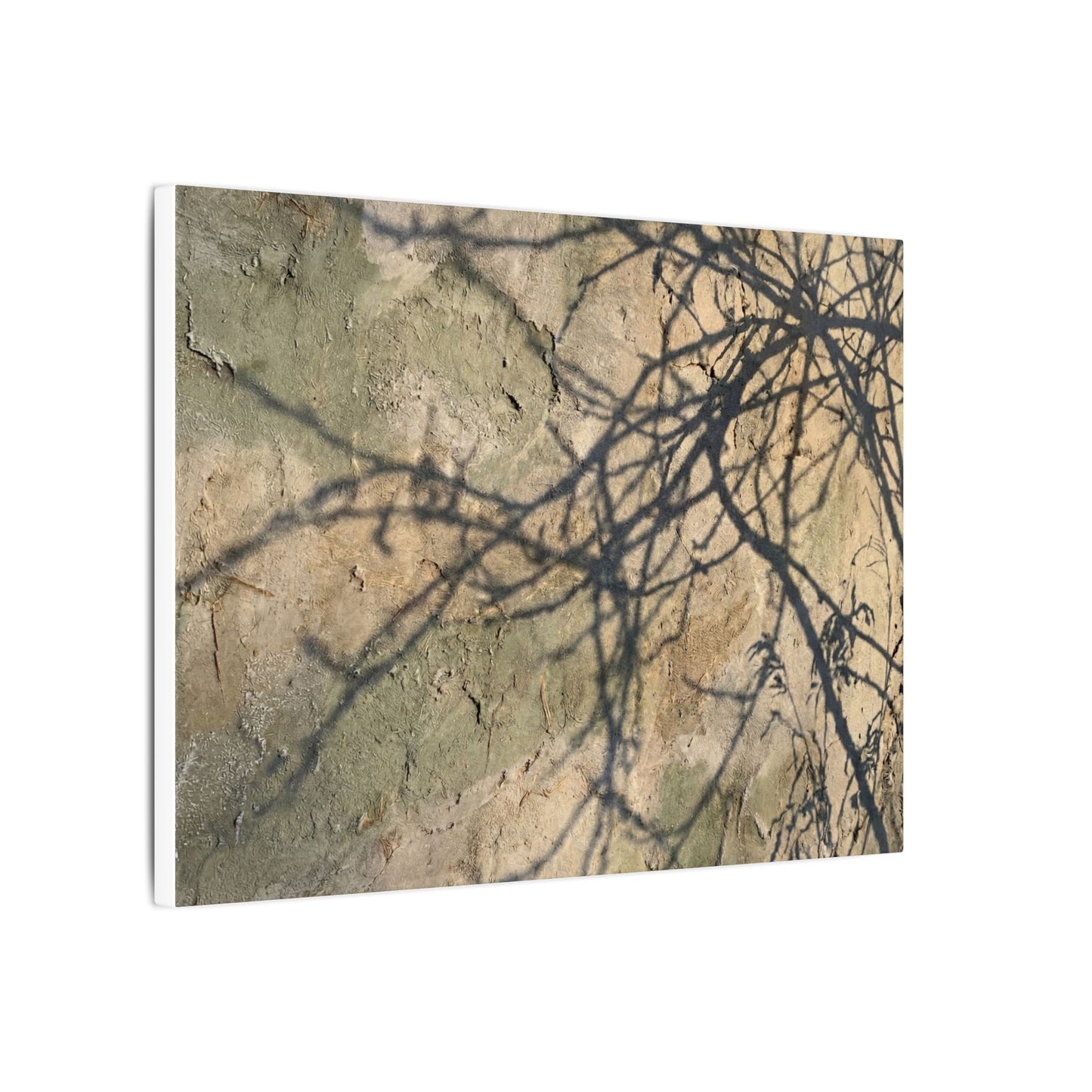 Japandi Shadow Play in Golden Hour | Texture Canvas Art