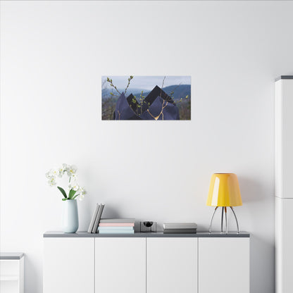 Paper Fold Canvas Art | Spring Kintsugi Gold Repair Art