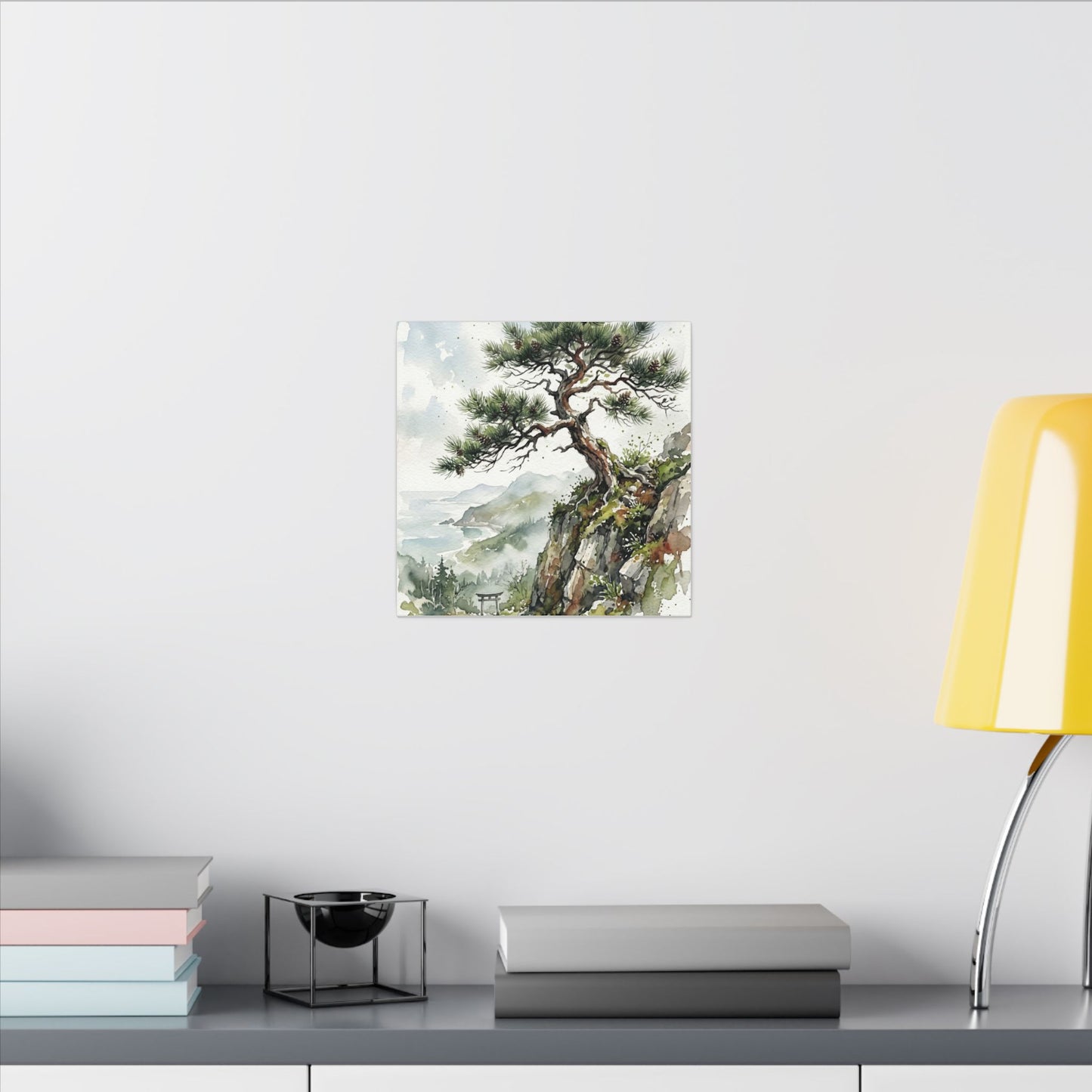 Pine Tree Spring Canvas Art | Japandi Neutral Design