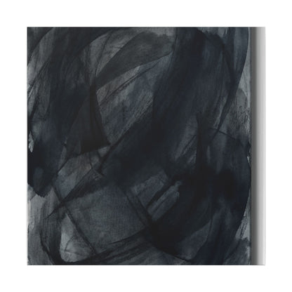 Deep Tones Dark Japandi Charcoal Canvas Art