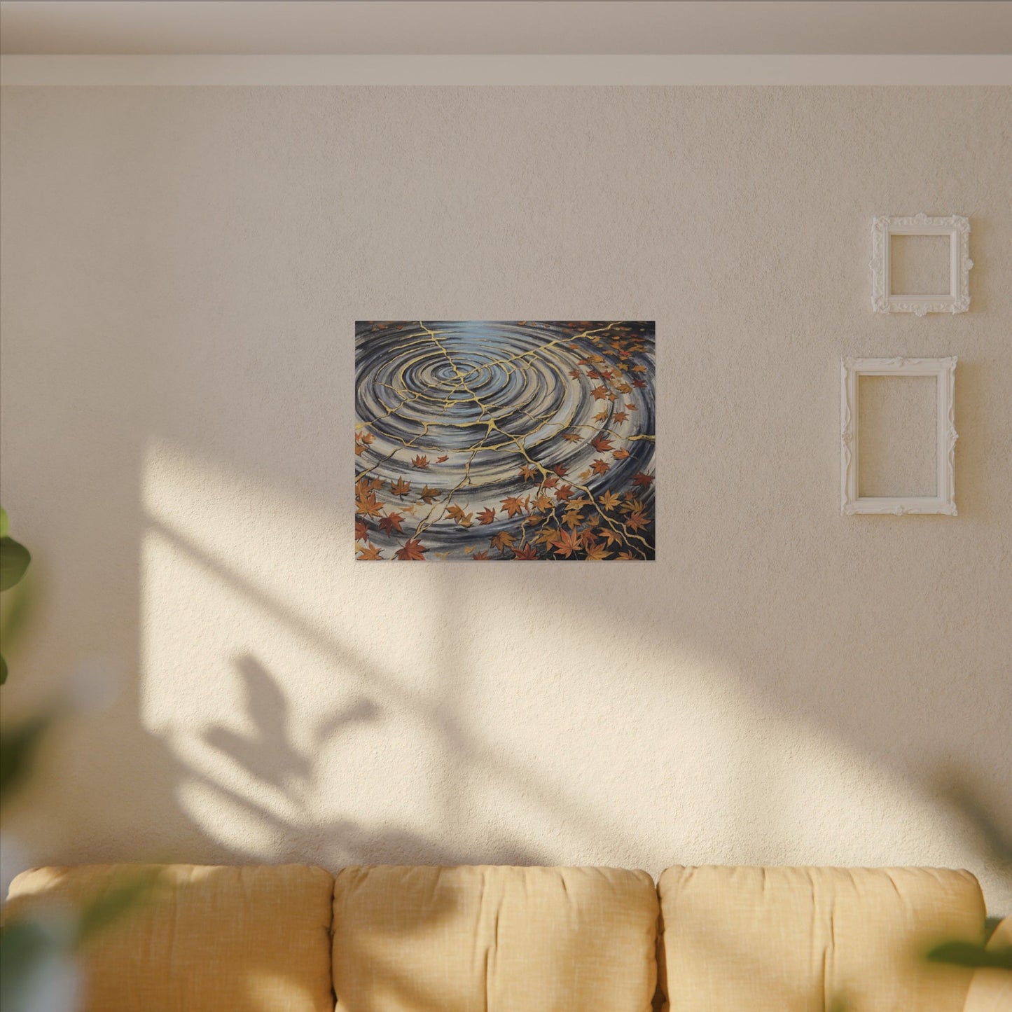 Moonlight Water Ripple Canvas Art - Kintsugi Fukinsei