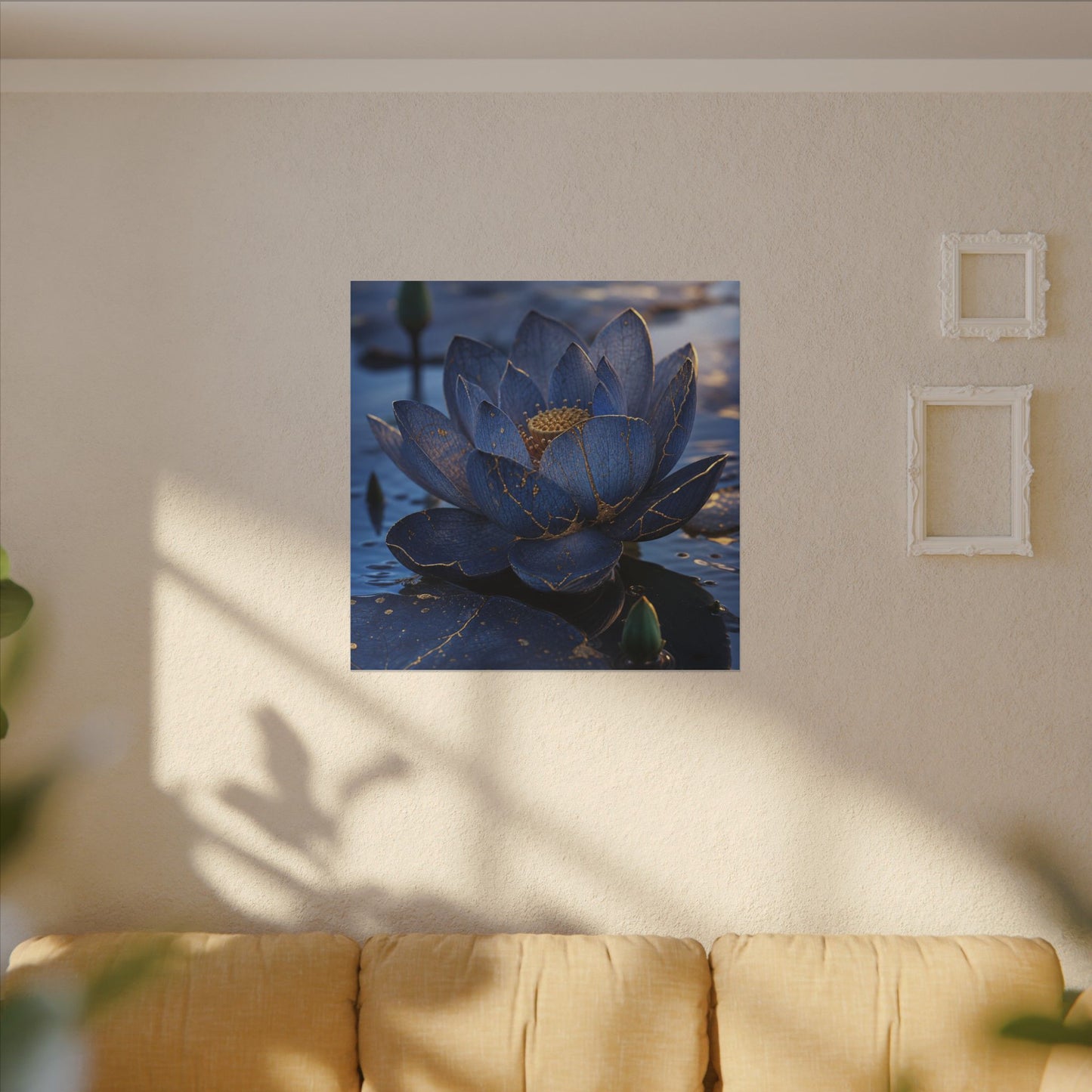 Kintsugi Lotus Flower in Dawn | Broken Beauty Canvas Art