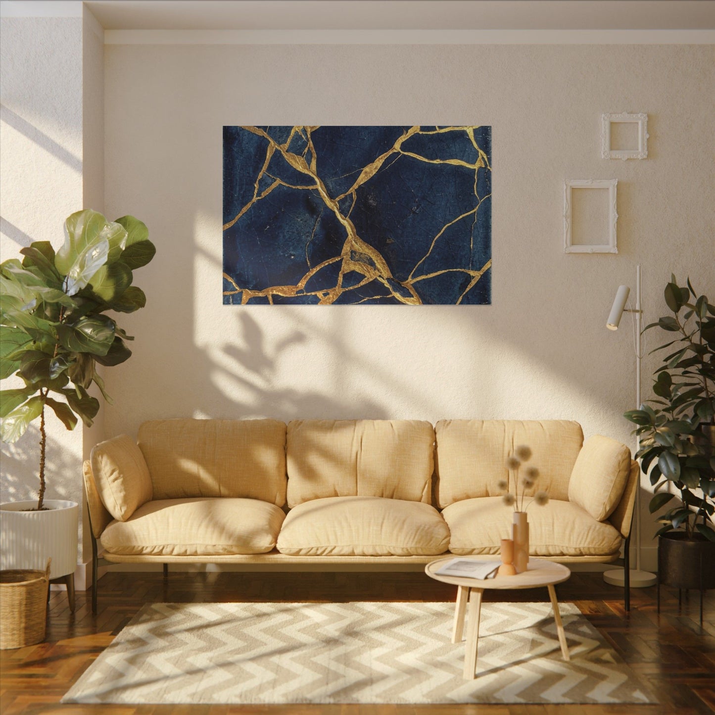 Kintsugi Crackle Canvas Art