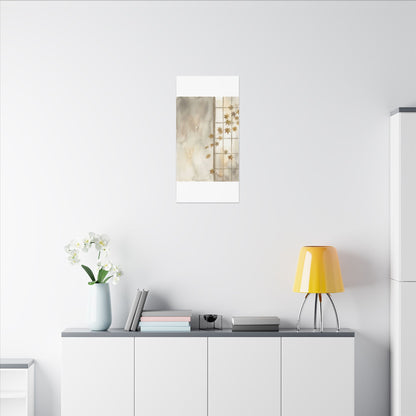 Warm Shoji Screen Canvas Art - Watercolor Japandi