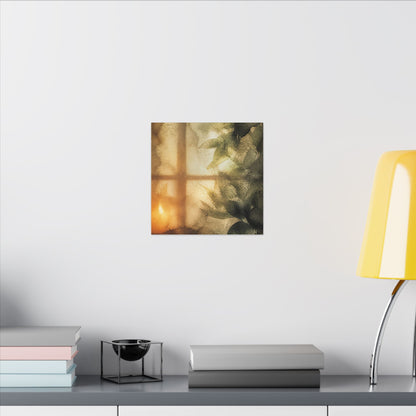 Cozy Shoji Screen Canvas Art - Watercolor Japandi