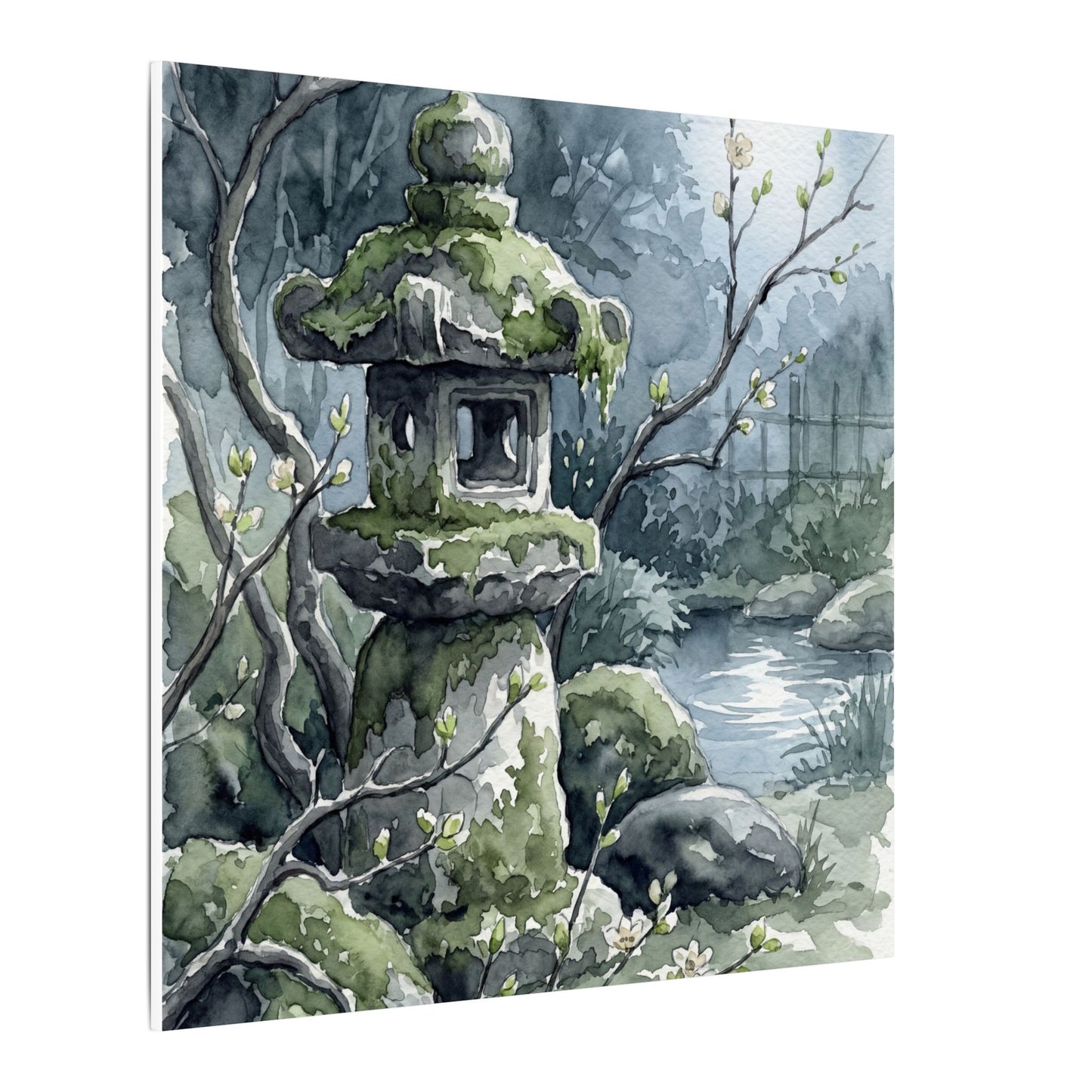 Moonlight Stone Lantern Canvas Art - Japandi Seijaku