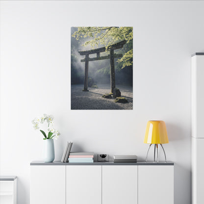 Torii Gate Canvas Art | Spring Zen Karesansui Art