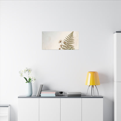 Winter Moss Close Up Herbarium Canvas Art | Enchanting Decor