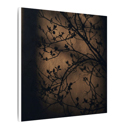 Dark Japandi Shadow Play in Golden Hour | Shadow Zen Canvas Art