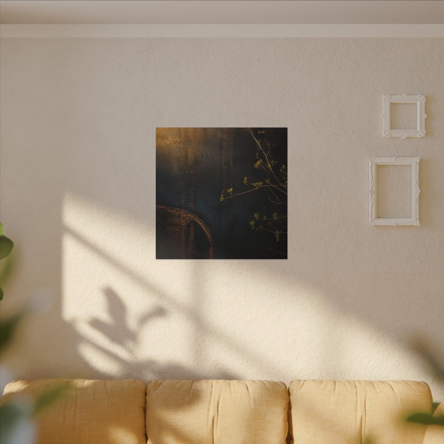 Spring Rust Patina Dark Texture Canvas Art | Moody Decor