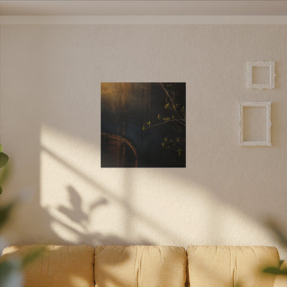 Spring Rust Patina Dark Texture Canvas Art | Moody Decor