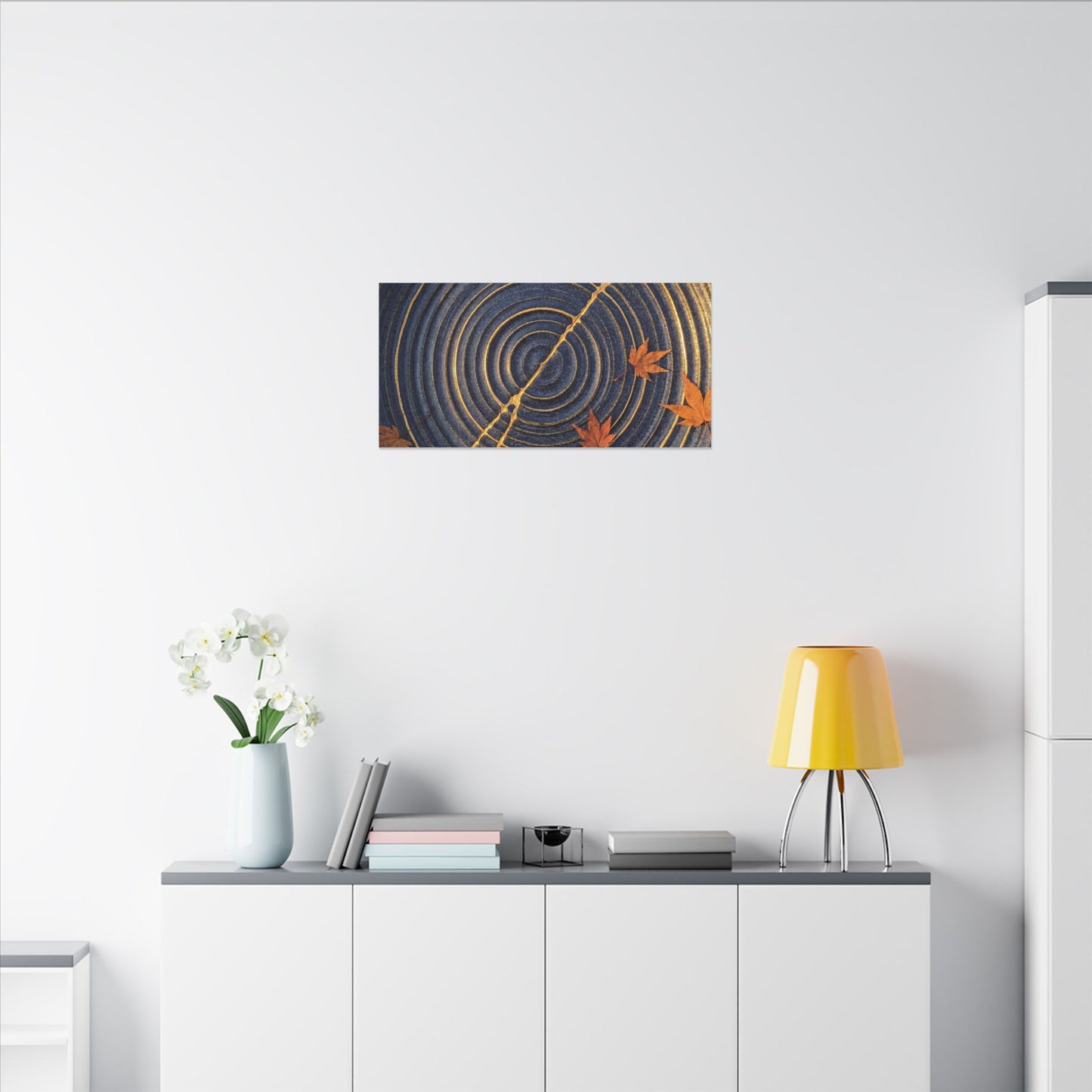 Water Ripple Gold Repair Canvas Art | Healing Kintsugi Art