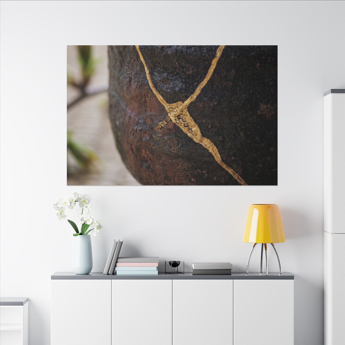Dawn Tea Ceremony Canvas Art - Kintsugi Mono No Aware