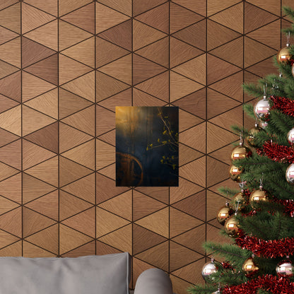 Golden Hour Rust Patina Wall Art Print - Dark Japandi Ma