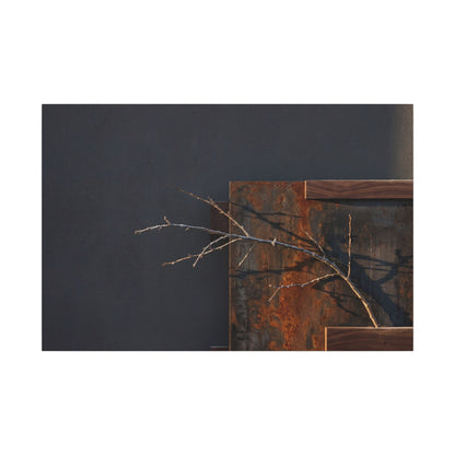 Ma Rust Patina Canvas Art - Dark Japandi Dark Texture Art Print