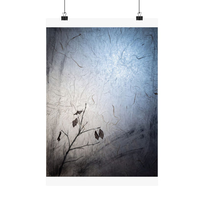 Japandi Shoji Screen in Moonlight | Texture Wall Art Print Art Print