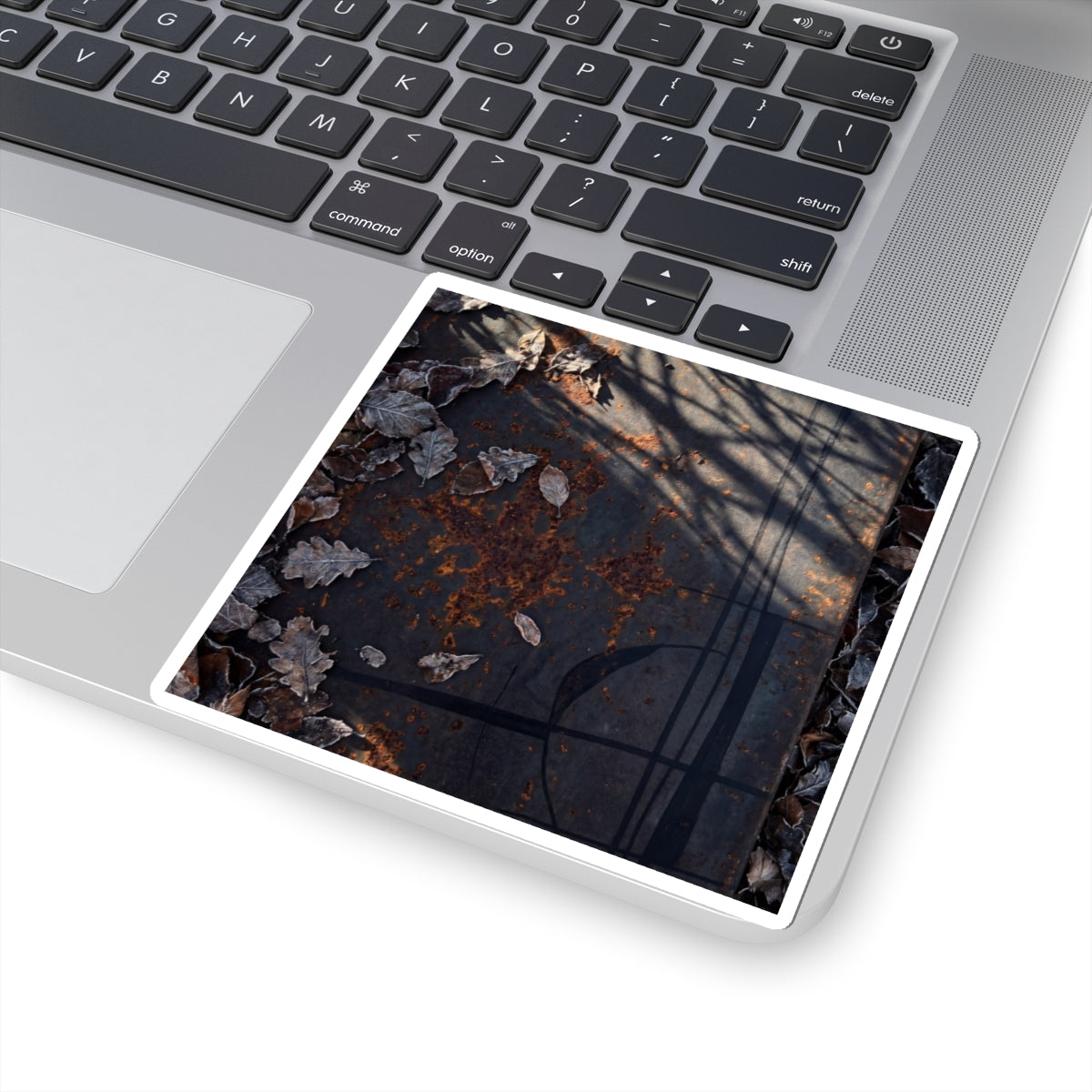 Rust Patina Sticker | Winter Dark Japandi Charcoal Ink Art Art Print
