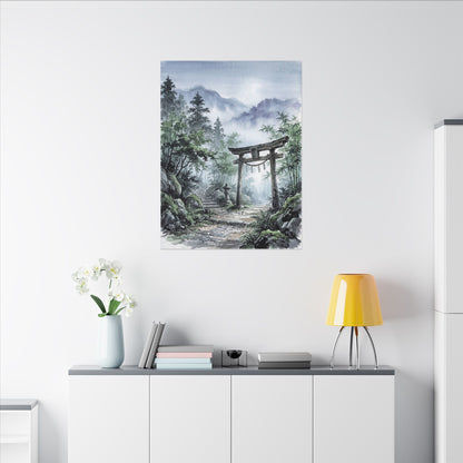 Moonlight Torii Gate Canvas Art - Zen Fukinsei