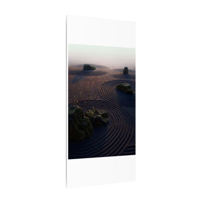 Spring Rock Garden Shadow Zen Canvas Art | Luxurious Decor