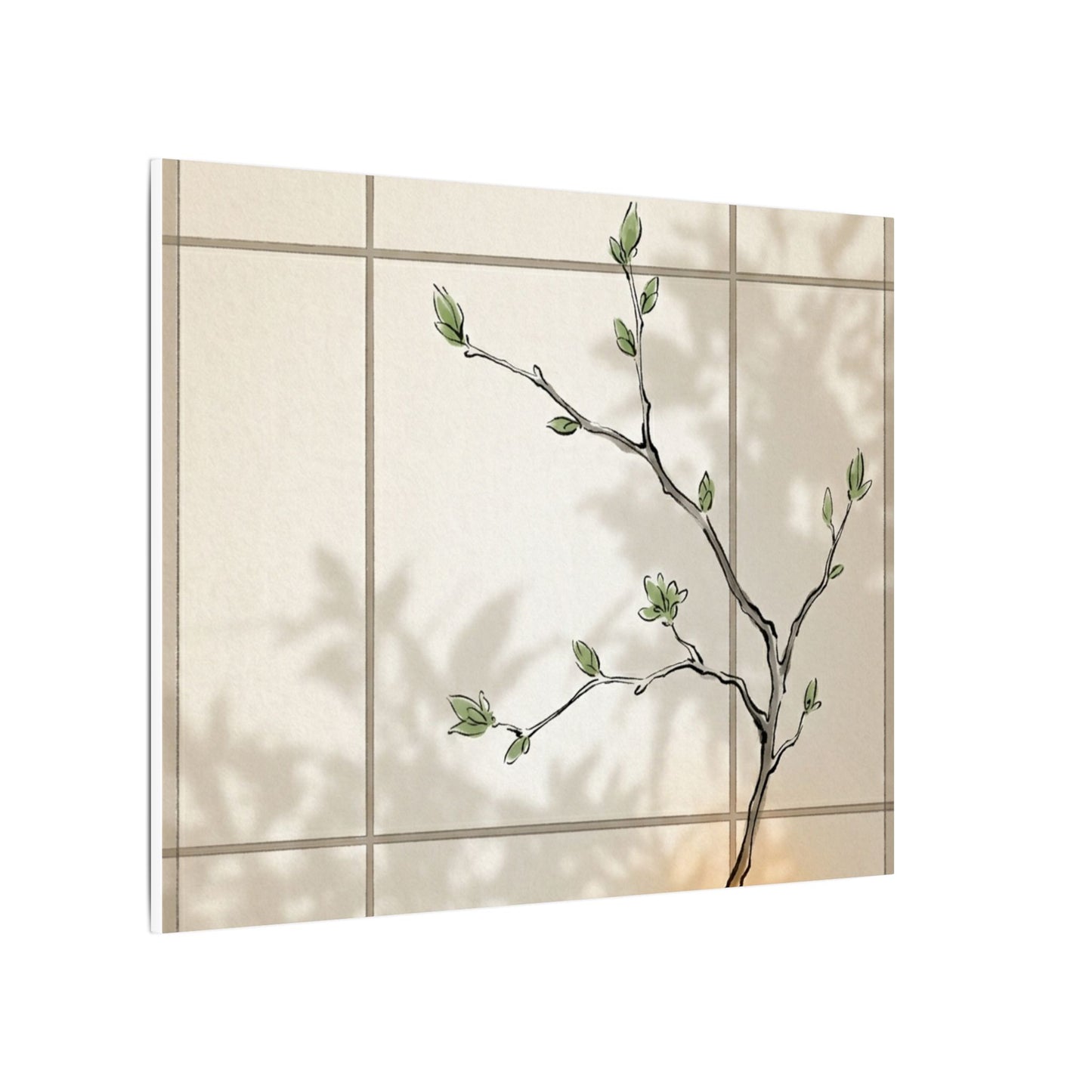 Shoji Screen Spring Canvas Art | Japandi Cozy Design