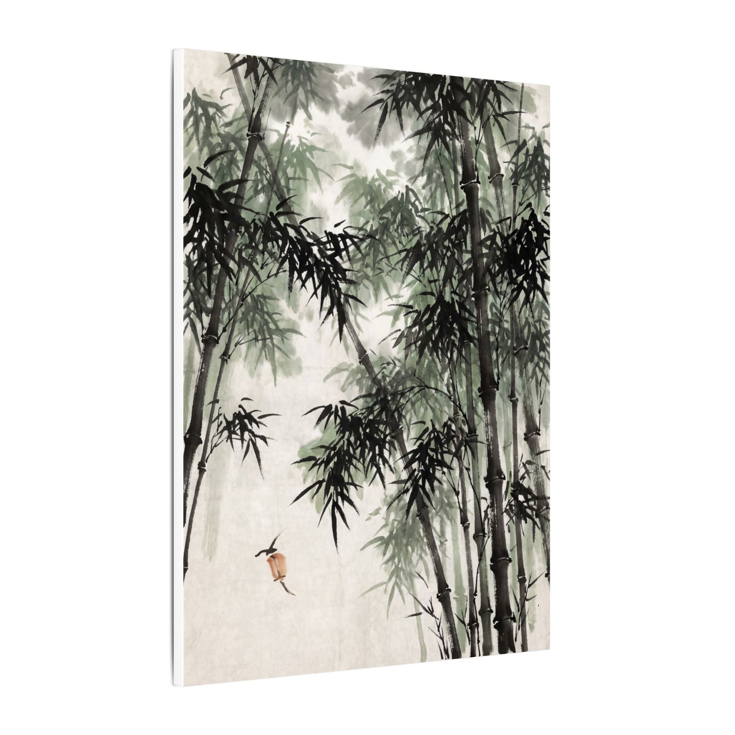 Zen Bamboo Grove in Overcast | Sumi E Canvas Art