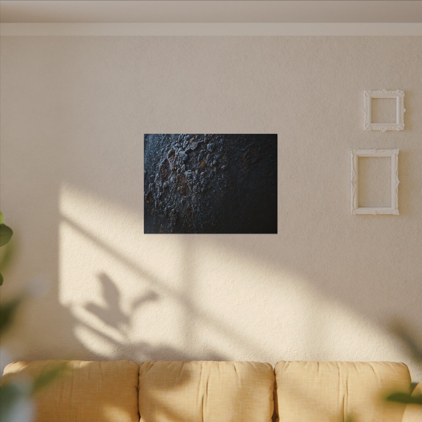 Rust Patina Canvas Art | Winter Dark Japandi Shadow Zen Art