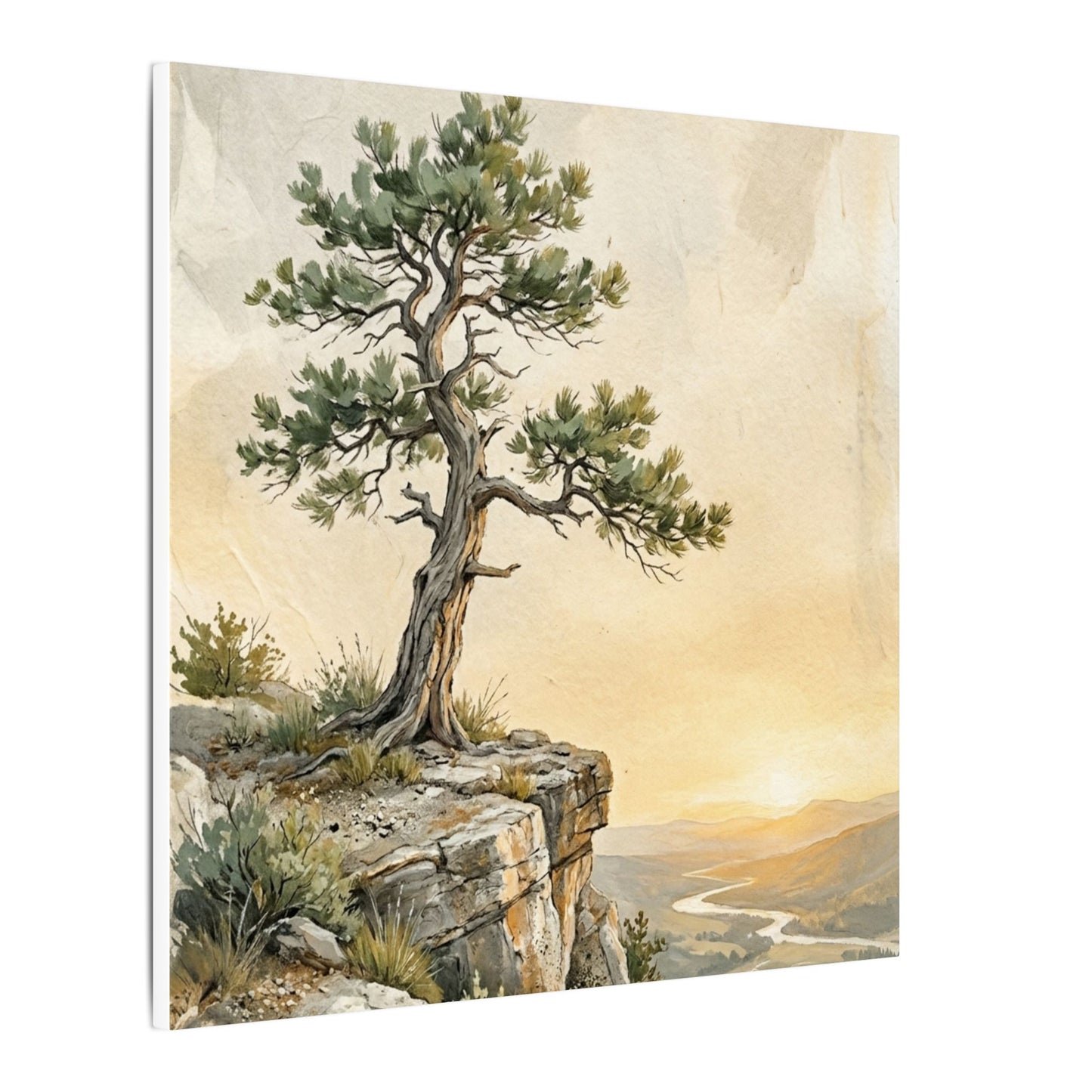 Pine Tree Canvas Art | Summer Japandi Texture Art
