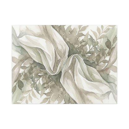 Summer Silk Drape Watercolor Canvas Art | Cozy Decor Art Print