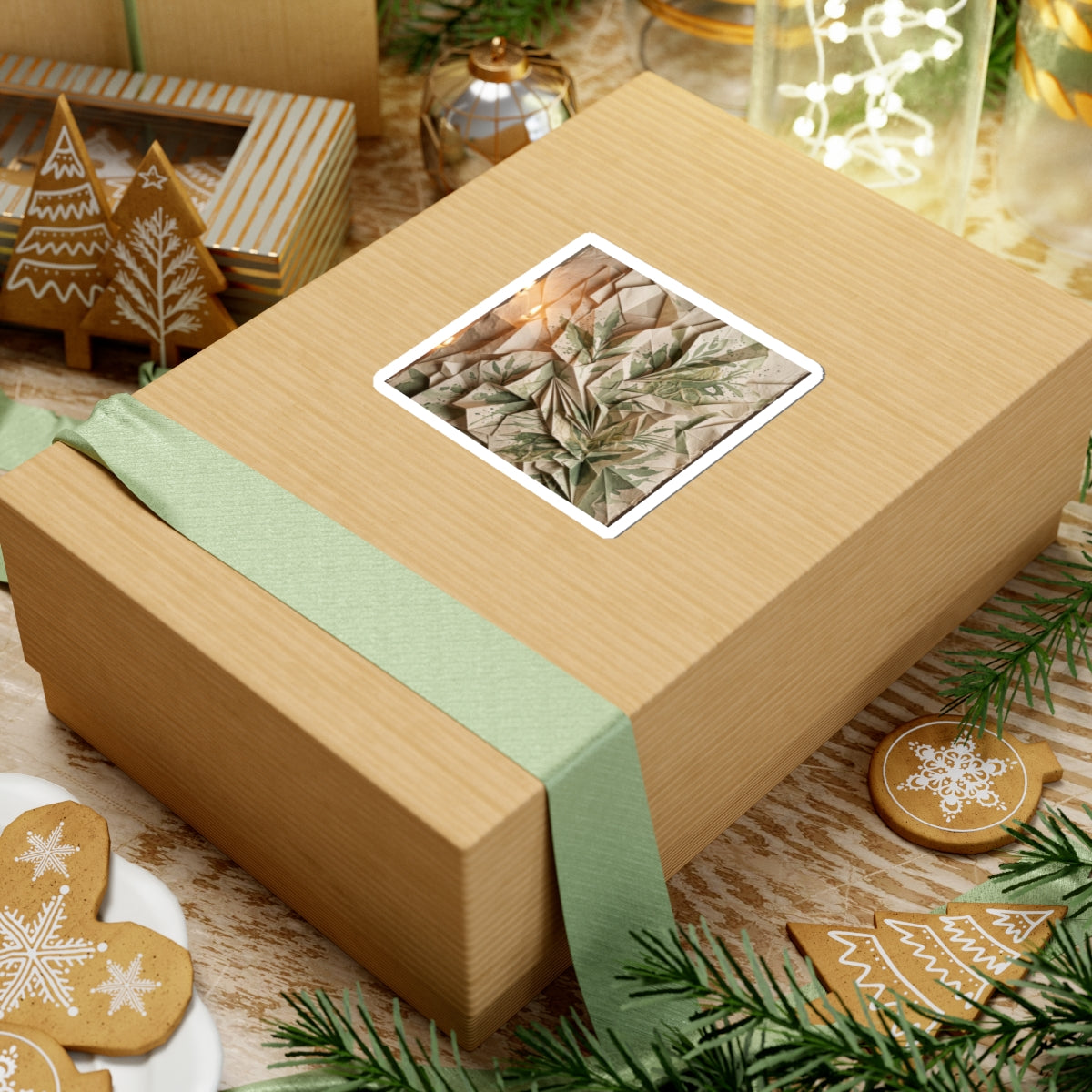 Paper Fold Summer Sticker | Japandi Earthy Design Art Print