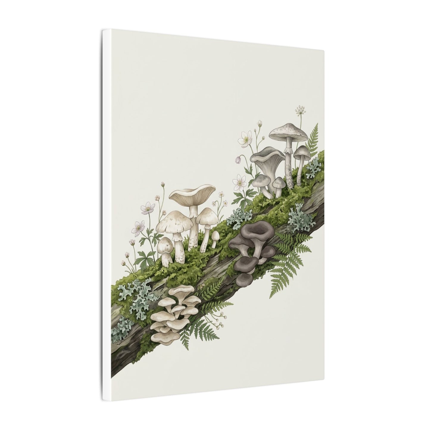 Dappled Wild Mushrooms Canvas Art - Japandi Ma