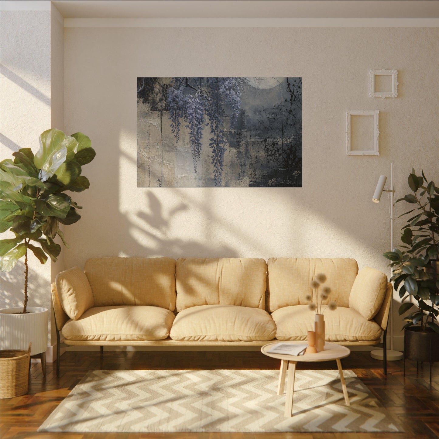 Winter Wisteria Texture Canvas Art | Elegant Decor