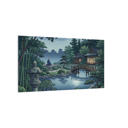 Summer Moonlit Garden Ukiyo E Inspired Canvas Art | Serene Decor