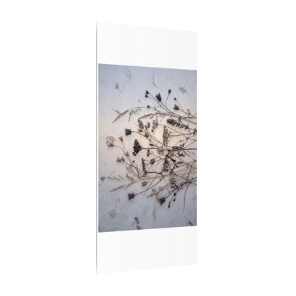 Elegant Dried Flowers Canvas Art - Japanese Pattern Japandi