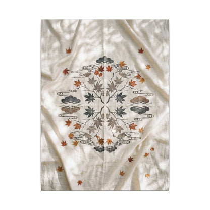 Elegant Silk Drape Canvas Art - Japanese Pattern Japandi
