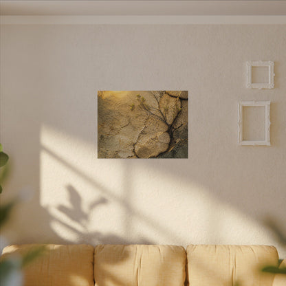 Cracked Earth Spring Canvas Art | Japandi Warm Design