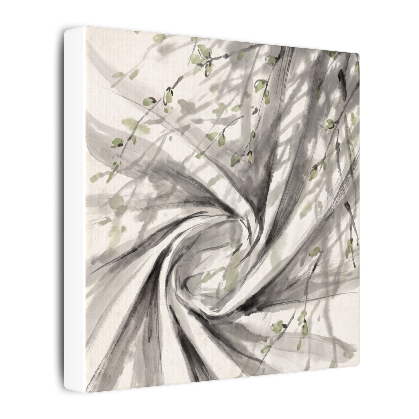 Silk Drape Spring Canvas Art | Zen Contemplative Design