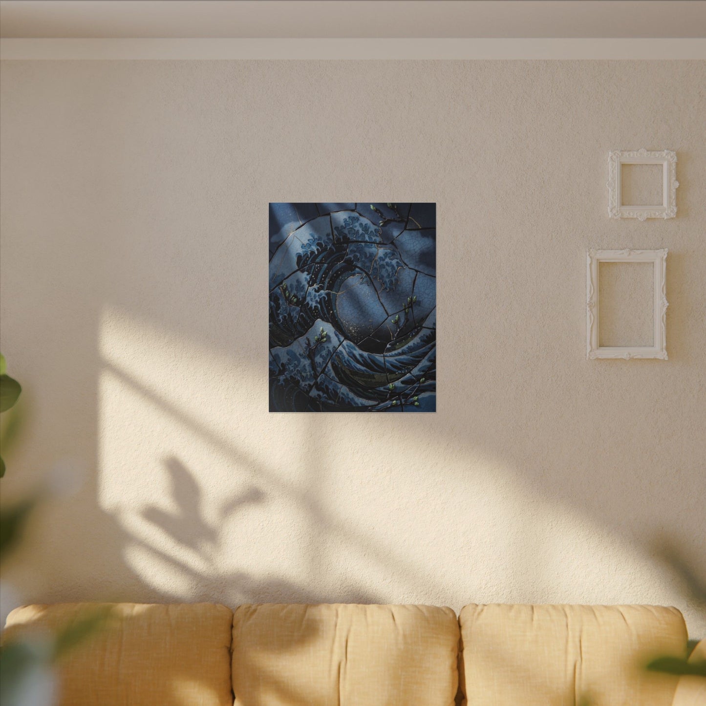 Ocean Wave Spring Canvas Art | Kintsugi Artful Design