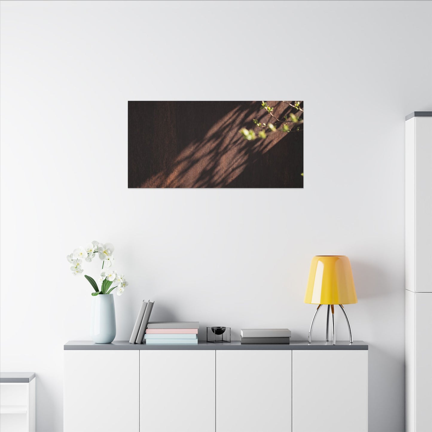 Rust Patina Moody Minimal Canvas Art | Sophisticated Dark Japandi Art