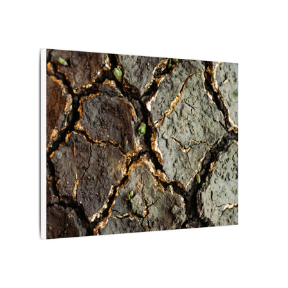 Earthy Cracked Earth Canvas Art - Japanese Pattern Japandi