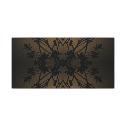 Golden Hour Shadow Play Canvas Art - Dark Japandi Seijaku