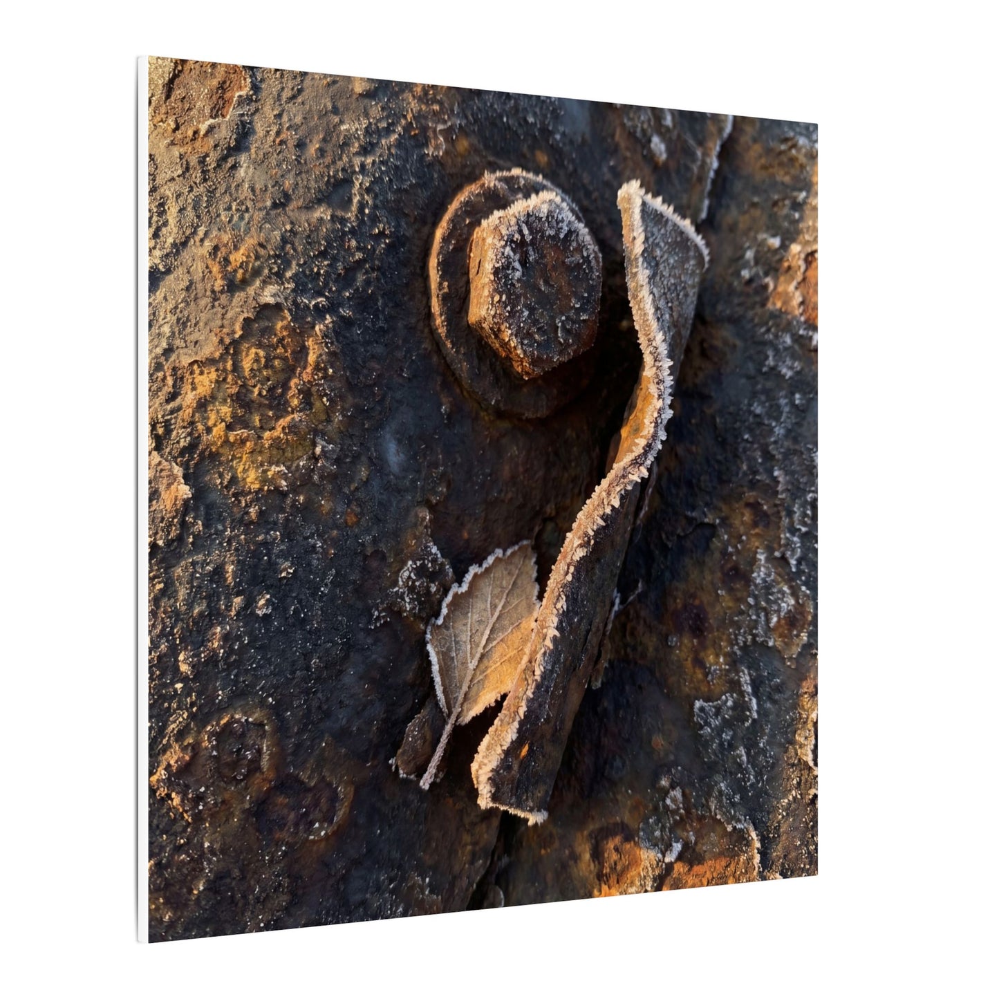 Moody Rust Patina Canvas Art - Moody Minimal Dark Japandi