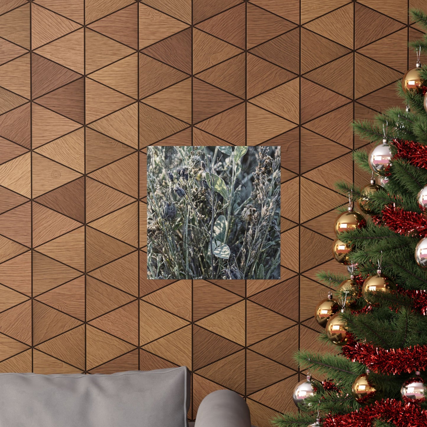 Dried Flowers Winter Wall Art Print | Japandi Neutral Design