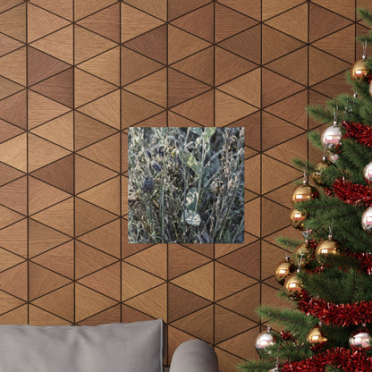 Dried Flowers Winter Wall Art Print | Japandi Neutral Design