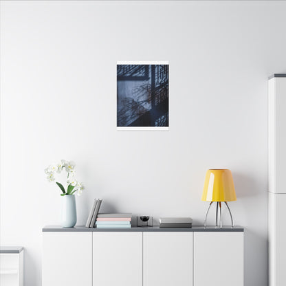 Shadow Play Moody Minimal Canvas Art | Moody Dark Japandi Art