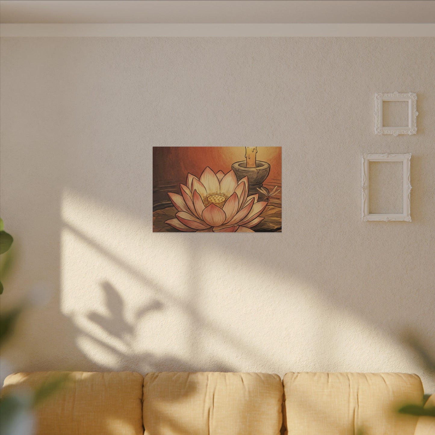Fukinsei Dried Flowers Canvas Art - Japandi Texture