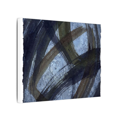 Ink Brushstroke Canvas Art | Winter Dark Japandi Shadow Zen Art