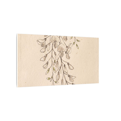 Japandi Wisteria in Golden Hour | Minimal Line Canvas Art