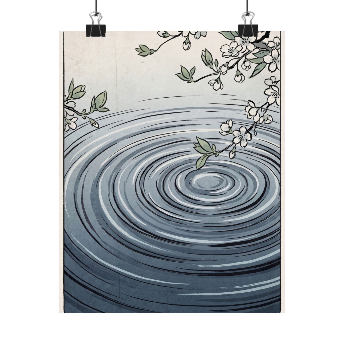 Water Ripple Spring Wall Art Print | Zen Peaceful Design Art Print