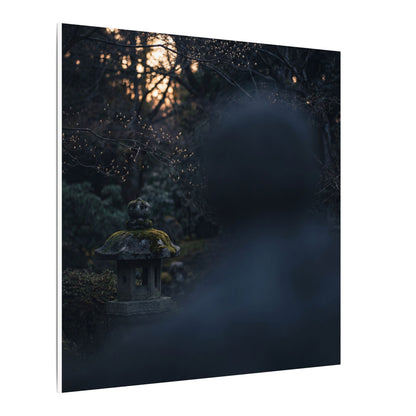 Spring Stone Lantern Moody Minimal Canvas Art | Bold Decor